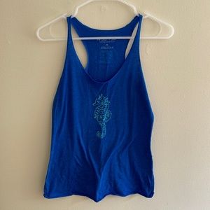 Blue seahorse running tank size xs